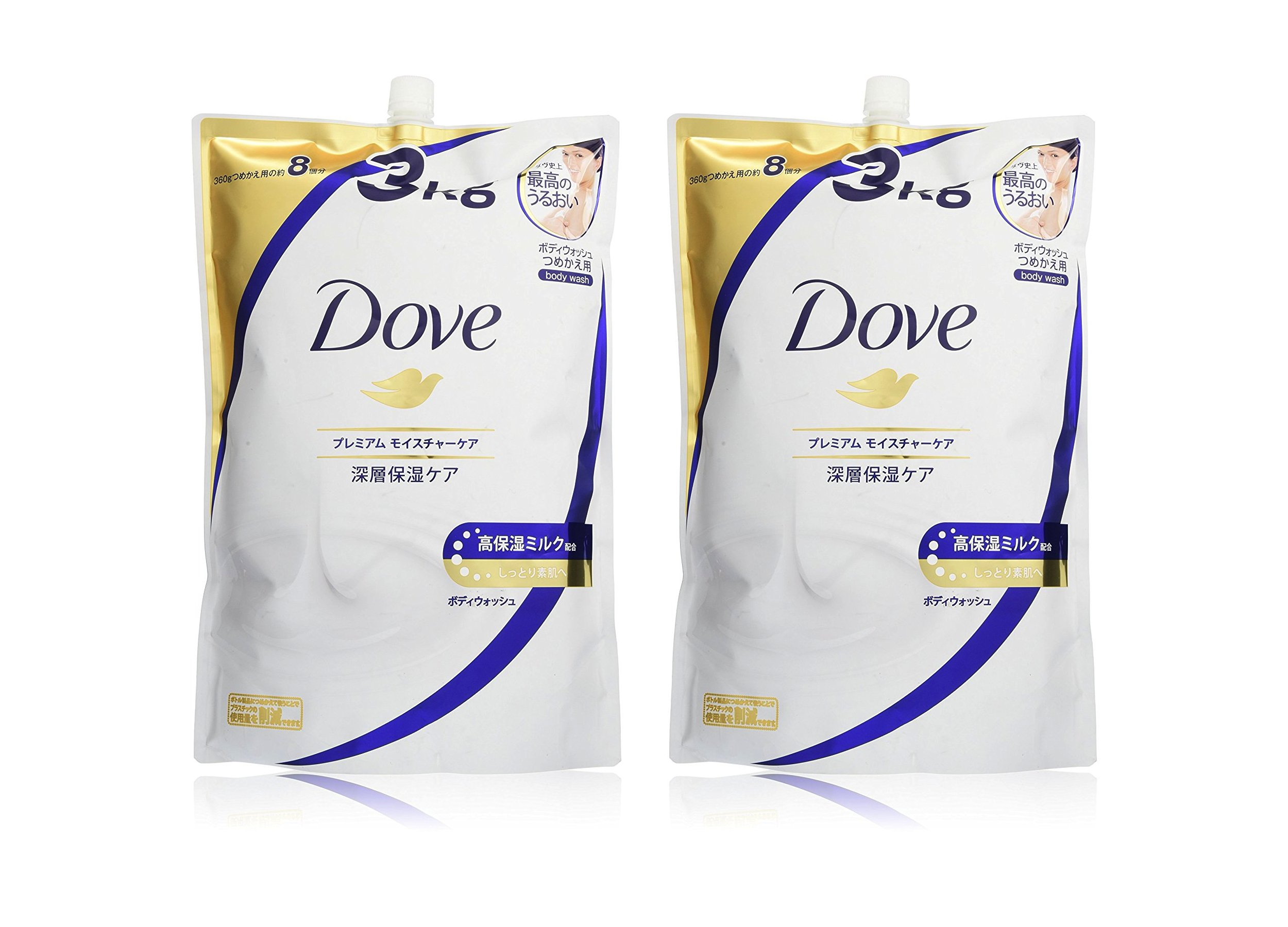 Dove(ダヴ) Dove ダヴ ボディウォッシュ プレミアム モイスチャーケア つめかえ用 3kg × 2個 2袋