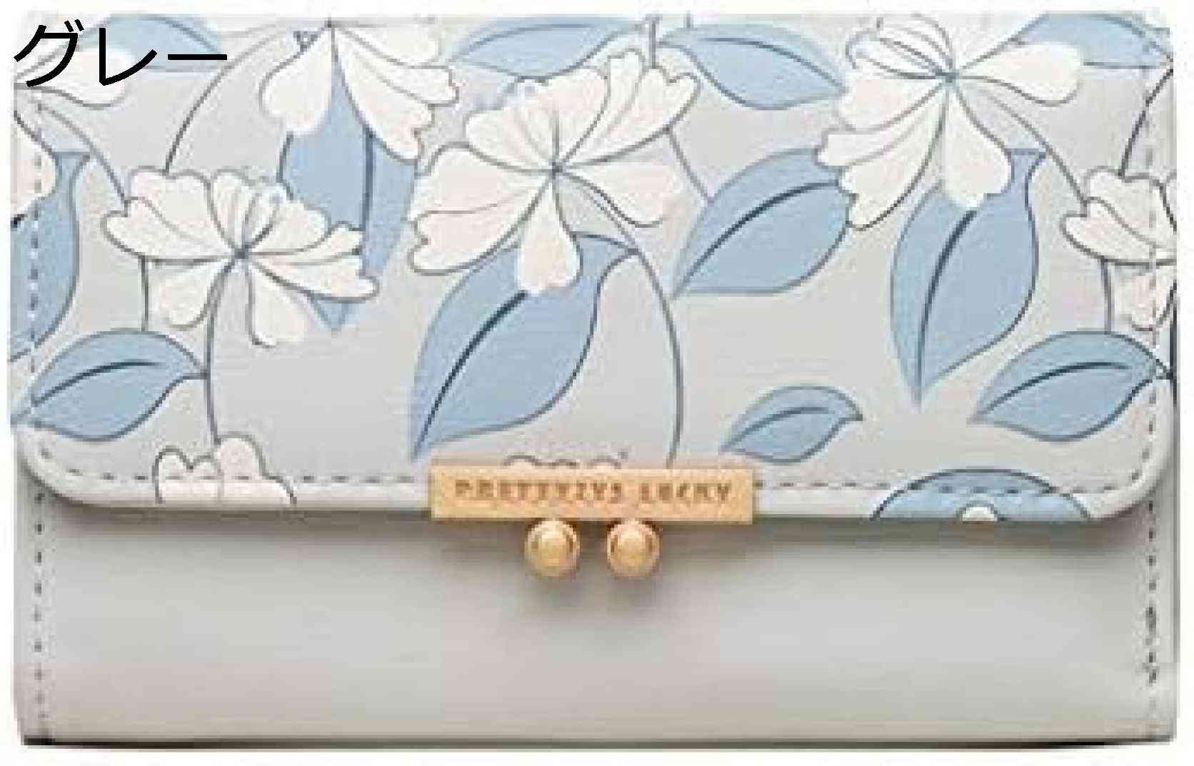 【20%OFFクーポン】財布 レディース ミニ 三つ折り 花柄 お札/カード/小銭入れ 手のひらサイズ かわいい おしゃれ 多機能 大容量 軽量 コンパクト 極小財布 短財布 金運アップ 開運財布 プ