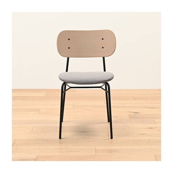 光製作所 ダイニングチェア コティ スチール脚BK-F(布張り)-GRY 2脚セット メーカー直送