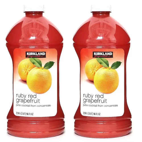 カークランドシグネチャーホングレープフルーツジュース2.84L x 2簡単なおいしいドリンクデザートティータイムパーティータンビールームキャンプ大容量