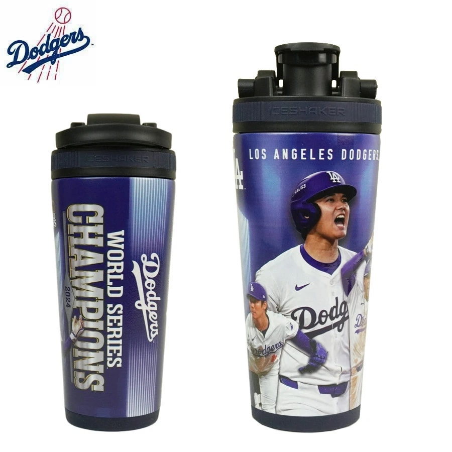 ロサンゼルス ドジャース公式グッズWINCRAFT MLB 26oz アイスシェイカー ステンレススチールボトル26oz ICE SHAKER ワールドシリーズMLB