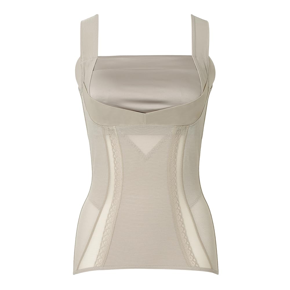 [ブラデリス ニューヨーク] ノンワイヤー補整ブラキャミ 楽なのに細みえバストアップシェイパー24 グレージュ L