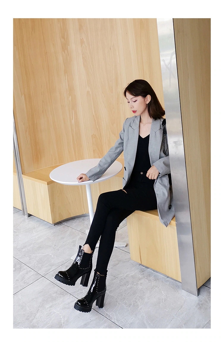 ブーツ 防水 厚手 きれいめ シンプル カジュアル 大人 上品 おしゃれ お洒落 かっこいい レトロ エレガント きちんと感 クール モード系 モダン 主役級 存在感 こなれ感 抜け感 無地 秋 冬