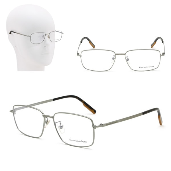 フレームのみ EZ5213-D/V 012 56 Ermenegildo Zegna サテンシルバー