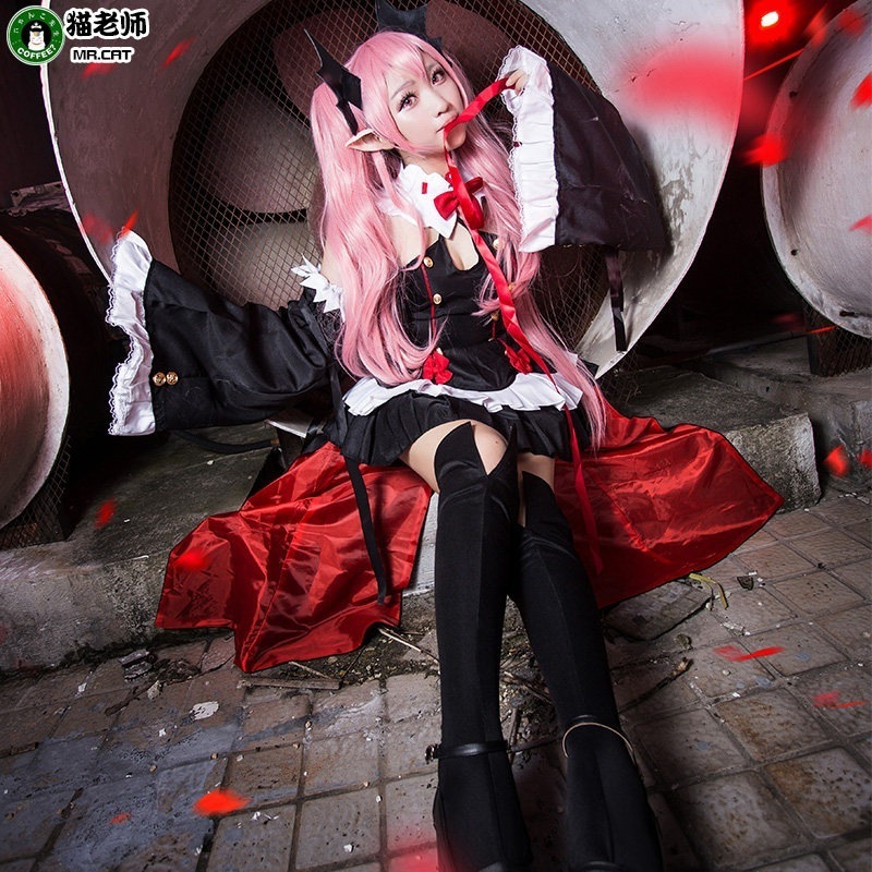 猫先生クルル Cos 衣装 女性 フルセット 終わりのセラフ コスプレ ペプシ 吸血鬼 女性 衣装