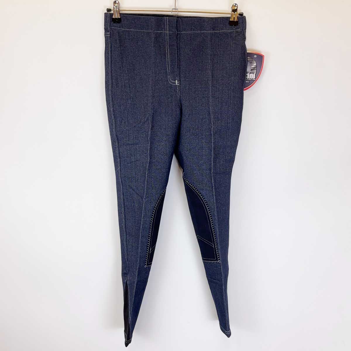 【中古・未使用品】TATTINI PANTALONI デニム ストレッチ レギンス 44 レディース 乗馬 馬術