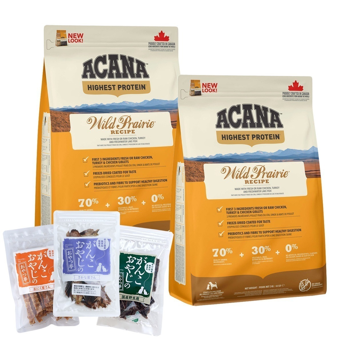 ハイエストプロテイン ワイルドプレイリードッグレシピ 2kg×2個 ドッグフード【がんこおやじのおやつ亭おやつ付 】