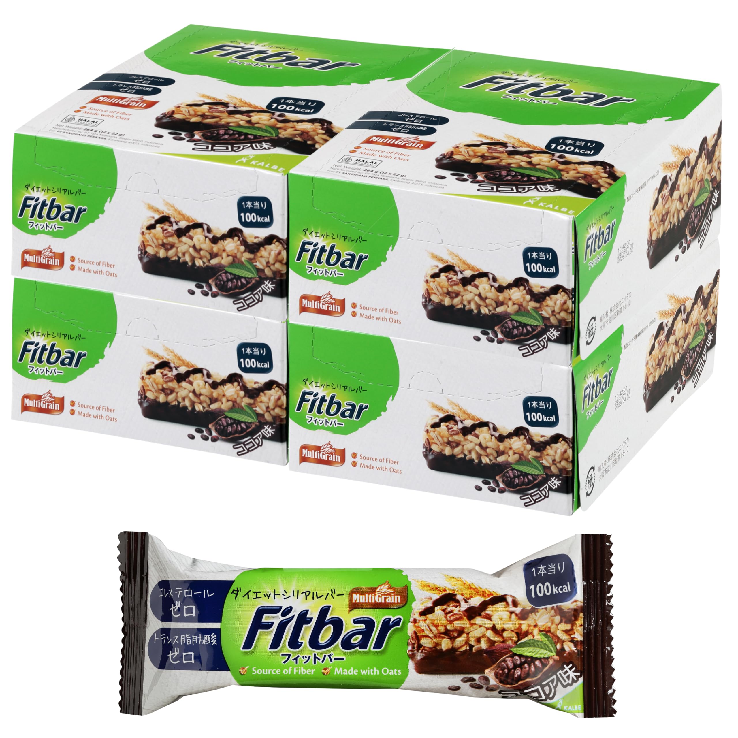 Fitbar ダイエットシリアルバー ザクザク食感 グラノーラ (48個入) 日本語パッケージ
