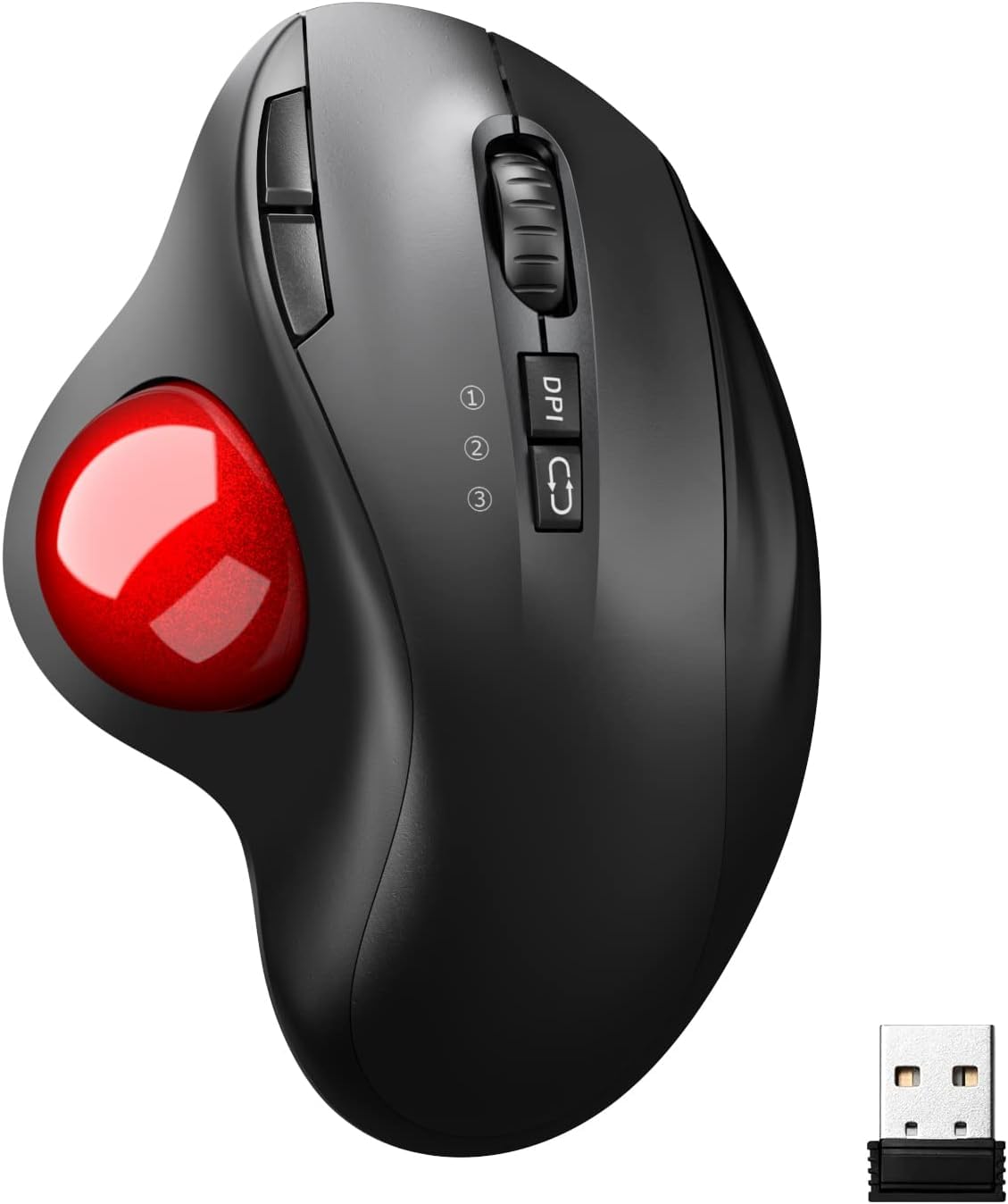 トラックボール【2024NEWモデル 】 ワイヤレスマウス 瞬時接続 無線2.4GHz/Bluetoothに両対応 3台同時接続 Type-C充電 大容量バッテリー搭載 Bluetooth マウス 静