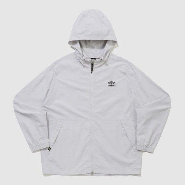 ウインドブレーカー LQC UQ221CJK42-WGR クラシックフード付きウインドブレーカージップアップジャケット / WHITE GREY