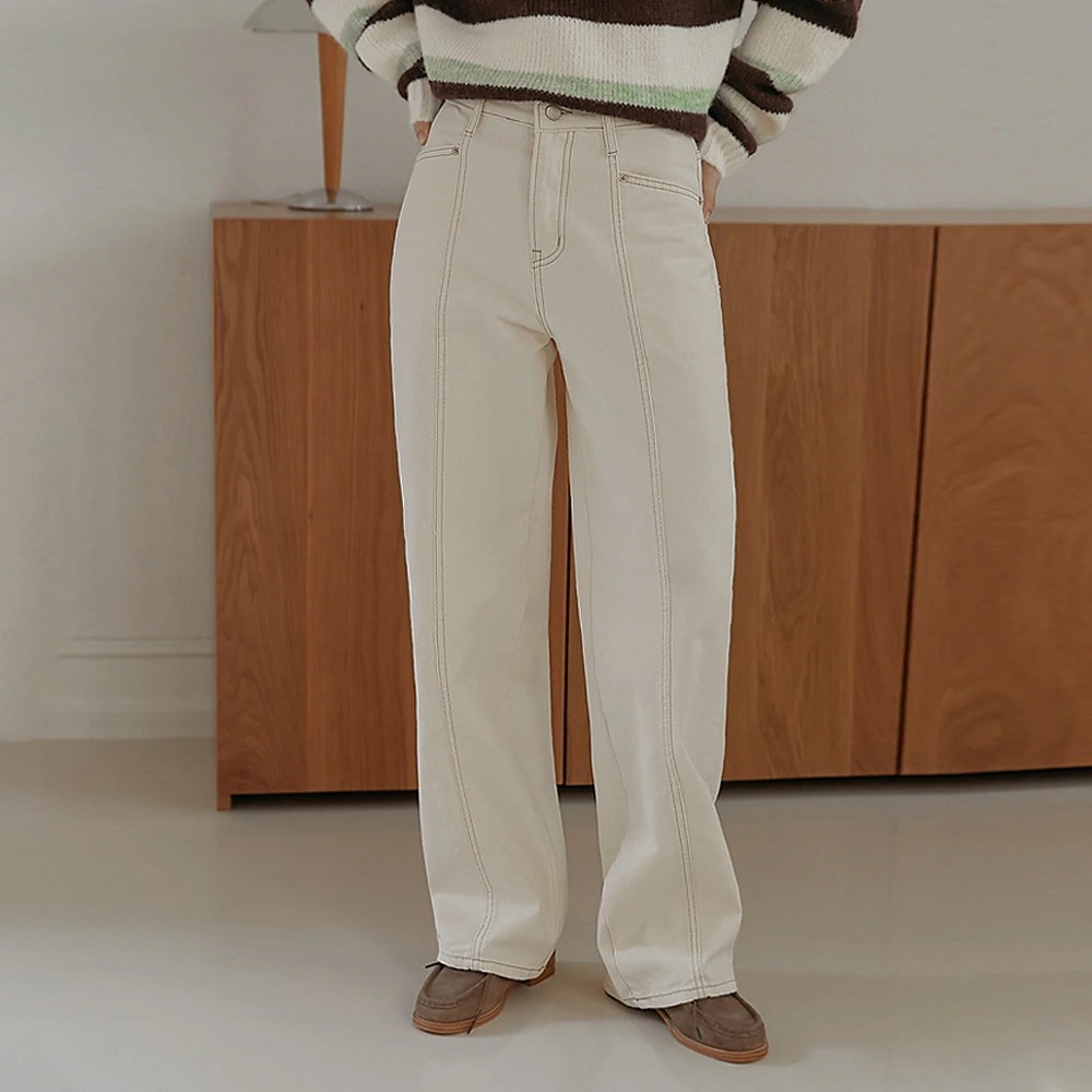 ネルラインポイントスタンダードパンツ - 2タイプ四季/デイリー/ユニーク