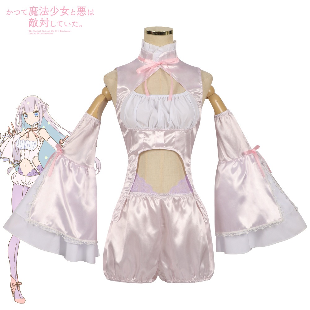 魔法の女の子と邪悪な敵の衣装深い息子ホワイトナイトアニメフルコスプレコスプレコスチューム女性