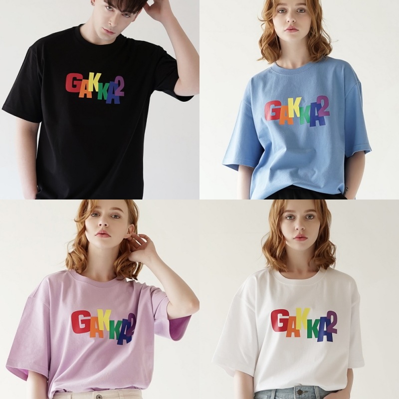 レインボー レタリング Tシャツ 韓国正規品 5,090円