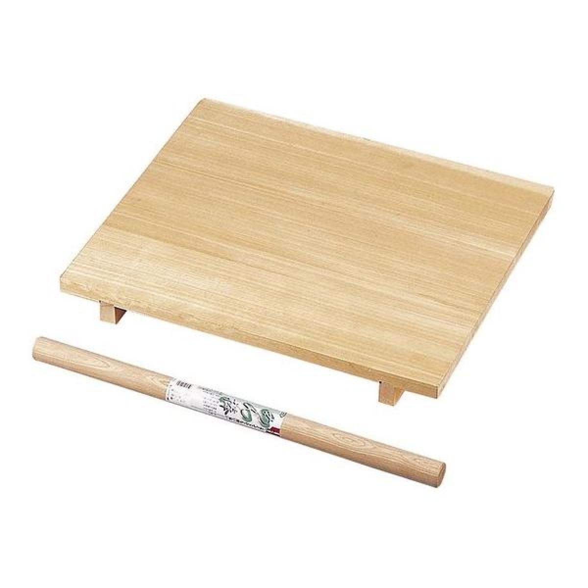 ナガノ産業 めん台 めん棒付 L 21627 そば打ち 蕎麦 うどん 麺台 麺棒 セット スプルス材 調理