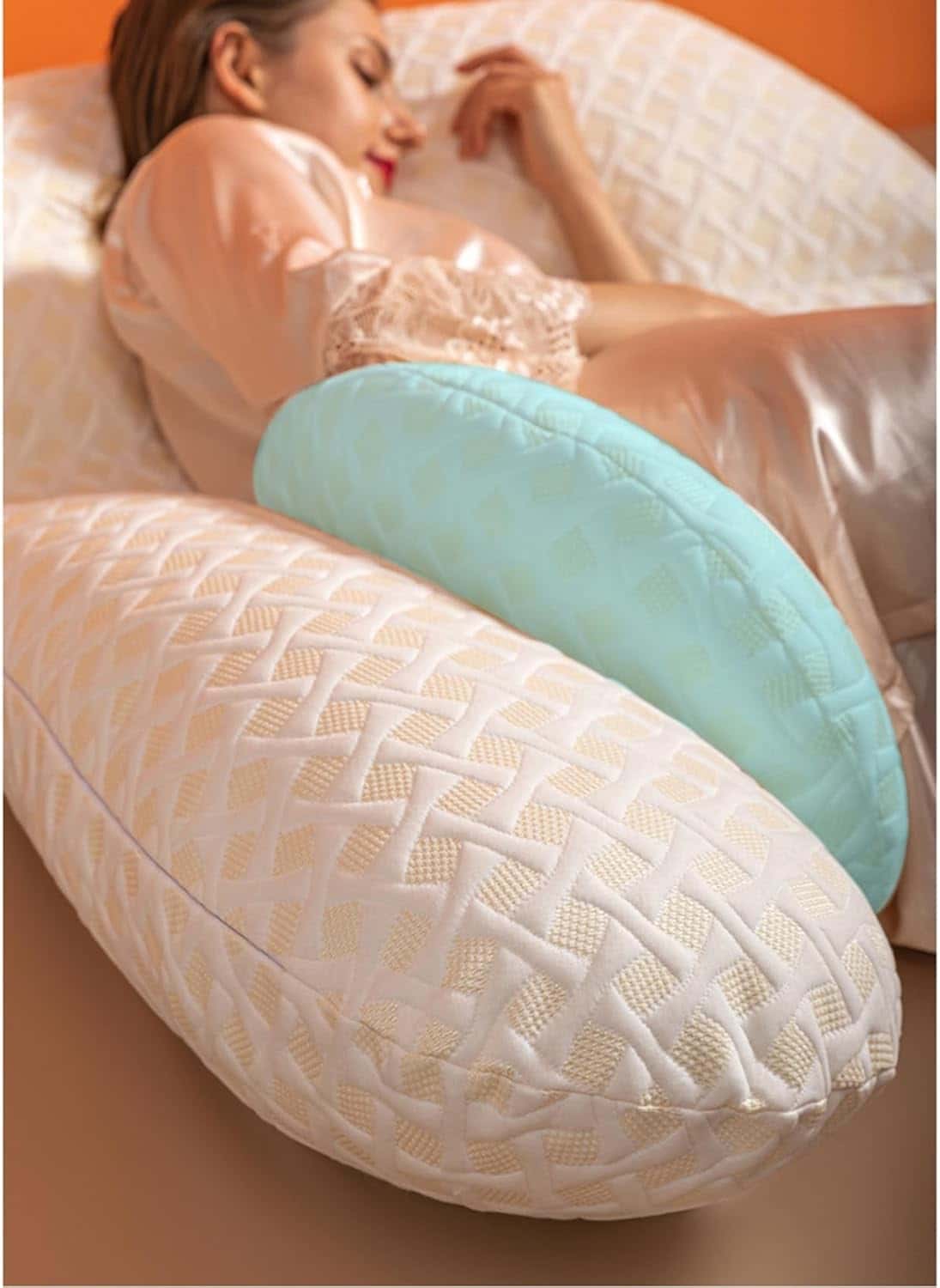 U型だきまくら 妊婦・授乳用クッション 高反発 腹部サポート 横向き寝 ボディピロー 添い寝枕 安眠 体圧分散 多機能 母の日ギフト