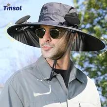 屋外ファン釣りキャップ抗 UV シェード夏釣り保護日焼け止めエアコンファン漁師太陽の帽子