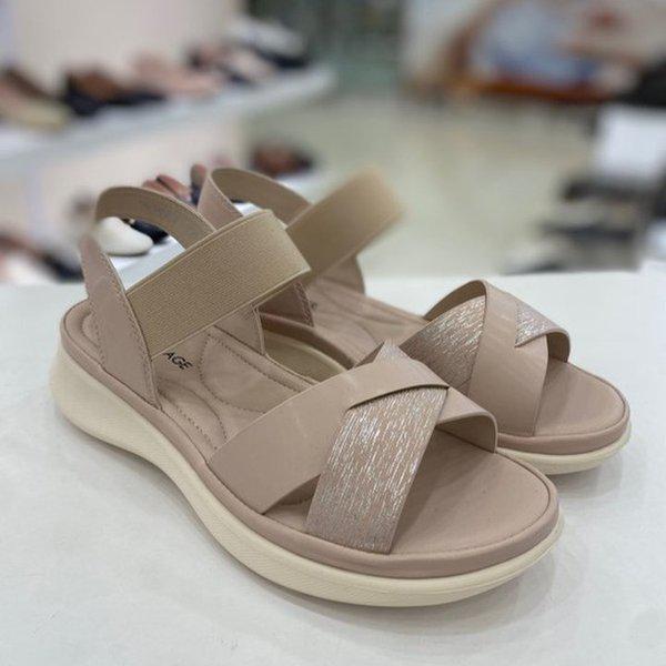 女性超軽量甲バンドサンダル 3CM YAEMDS704NYPI HFDP3A GN_GN