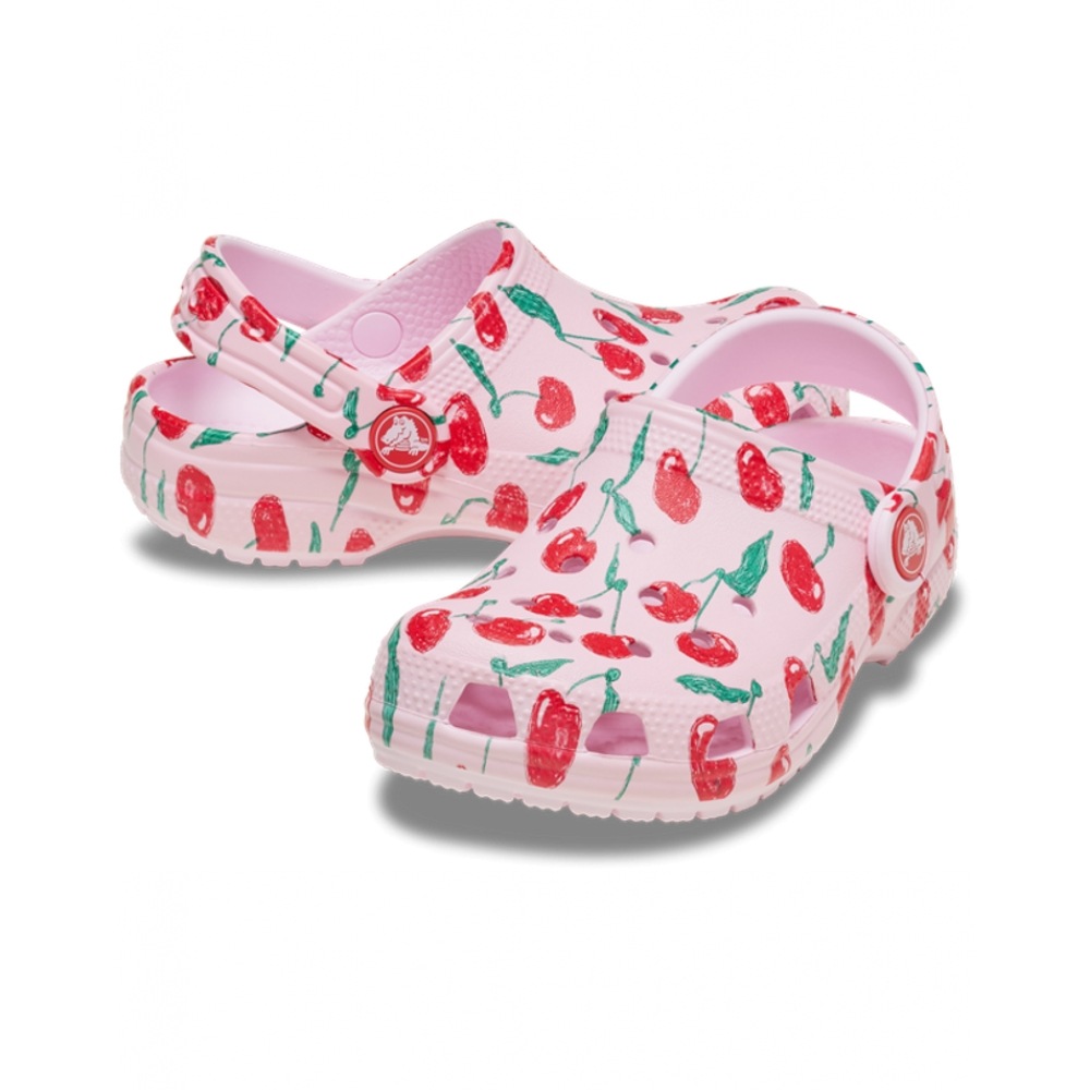 クロックスクラシックフレッシュフルーツクロッグキッズ (ピンクミルク) 211020-6ZW