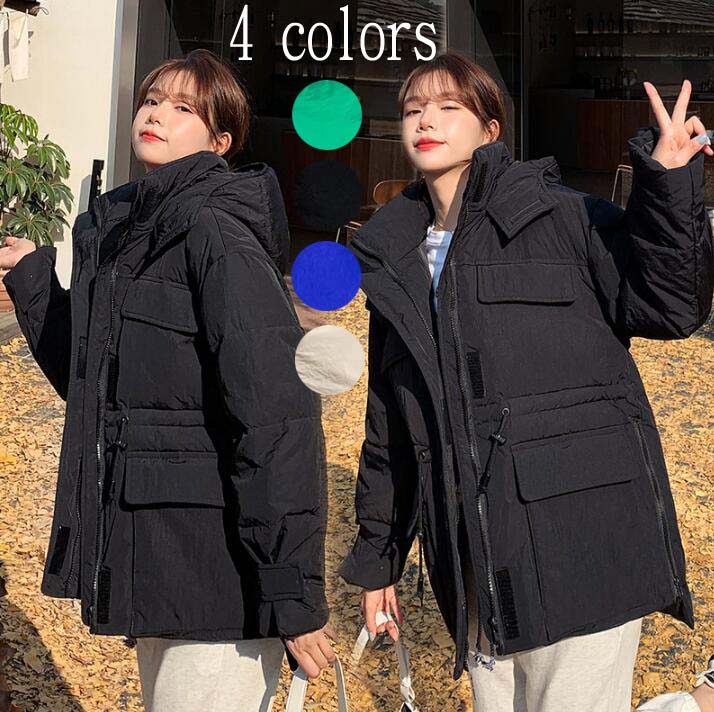 レディース ダウン 中綿ジャケット 厚手 コート 女性用 中綿コート ダウンコート ショート丈 冬アウター ダウンジャケット ブルゾン 秋冬 韓国風 あったか 着痩せ きれいめ 上品 体型カバー シン