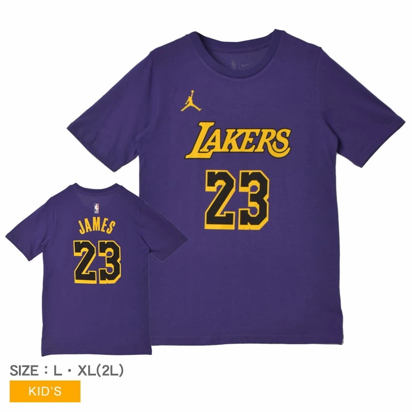 半袖Tシャツ キッズ ジュニア 子供 STATEMENT N＆N TEE パープル 紫 PY2B7HDC4 ウエア トップス LOS ANGELES LAKERS LEBRON JAMES NBA
