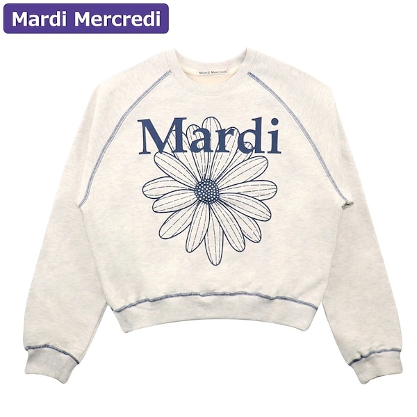 Mardi Mercredi 花柄トレーナー Mardi Mercredi ネイビートレーナー 花柄プリント - メルカリ