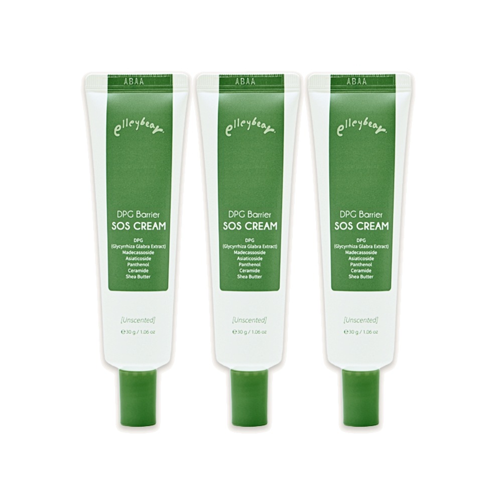 DPG Barrier SOS 局所部位集中ケアクリーム 30gX 3つ (甘草&ツボクサ成分の植物性ビーガン化粧品, 人工香料&人工色素無添加, 化粧品容器安全性検証済み)