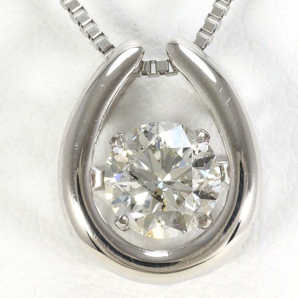 PT900 プラチナ PT850 ネックレス ダイヤ 0.487 鑑別書 ジュエリー 中古