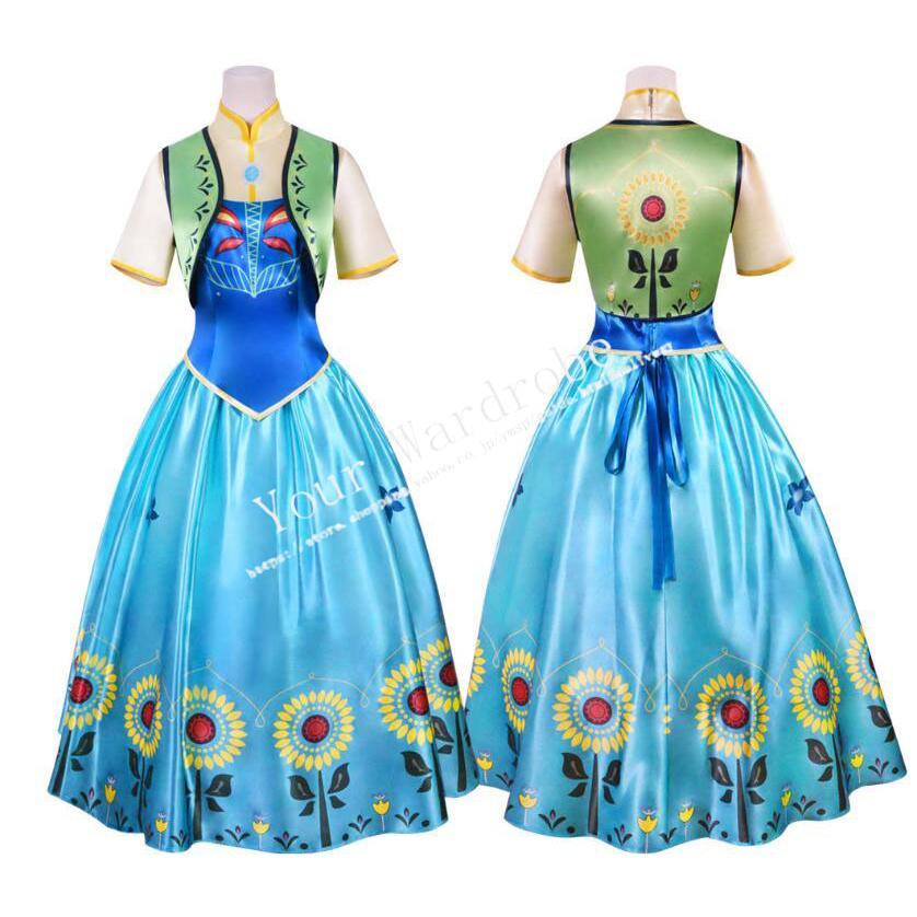 【品質良い 大好評中】コスプレ衣装 アナと雪女王 エルササプライズ FROZEN クラシックドール　アナ 豪華衣装 子供用大人用