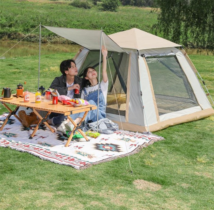 早い者勝ち テント アウトドア 防水 UV 3-4人 全自動 釣り キャンプ 天幕 野外生存 キャンプ ピクニック セット 装備 屋外テント 登山 オックスフォード布