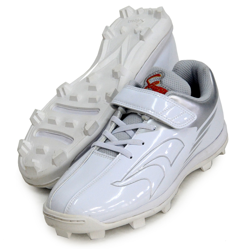 クボタスラッガー SLUGGER ジュニア用スパイク 白 野球 ポイント スパイク JR 少年用 24AW(D-J01WH)
