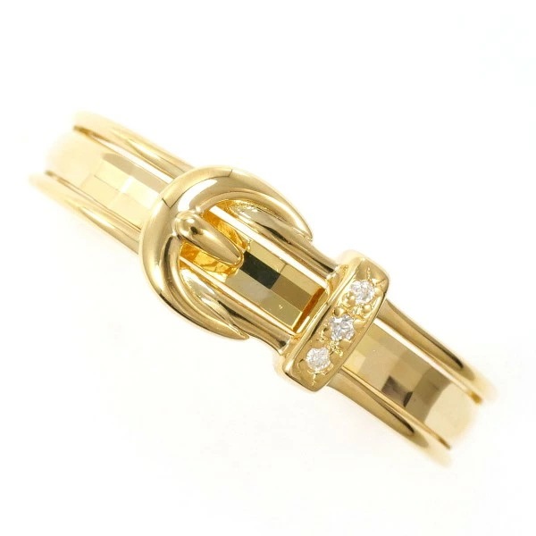 K18 18金 YG イエローゴールド リング 指輪 10.5号 ダイヤ ジュエリー 中古