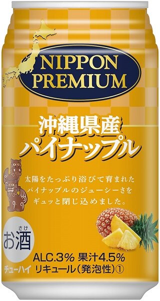 リキュール 缶チューハイ ニッポンプレミアム 沖縄県産 パイナップルのチューハイ 350ml缶 2ケース48本入 合同酒精 送料無料