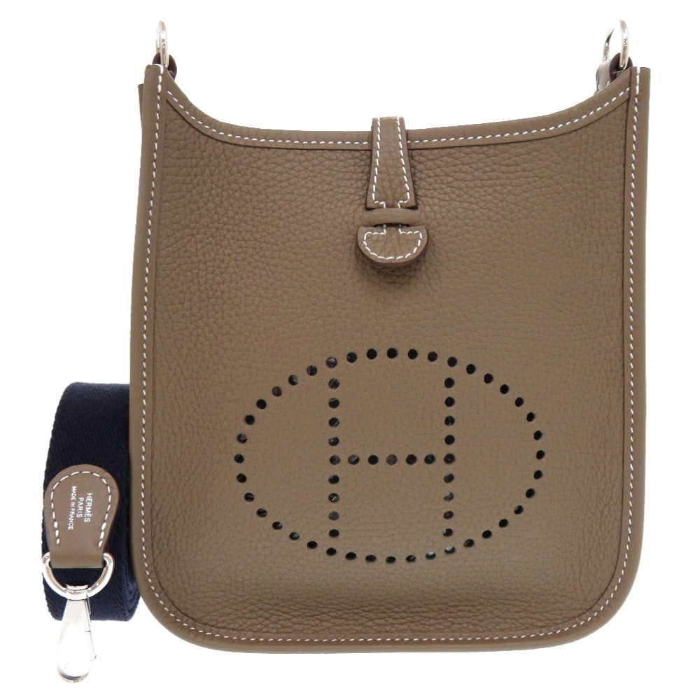 未使用品 エブリンTPM アマゾン ショルダーバッグ トリヨンクレマンス エトゥープ K刻印 0800【中古】 レディース