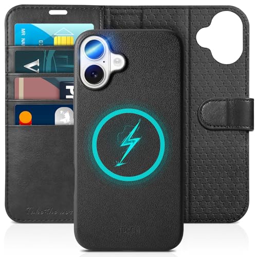 iPhone 16 対応 ケース 手帳型 2 in 1 分離式RFIDブロッキング・スタンド機能付