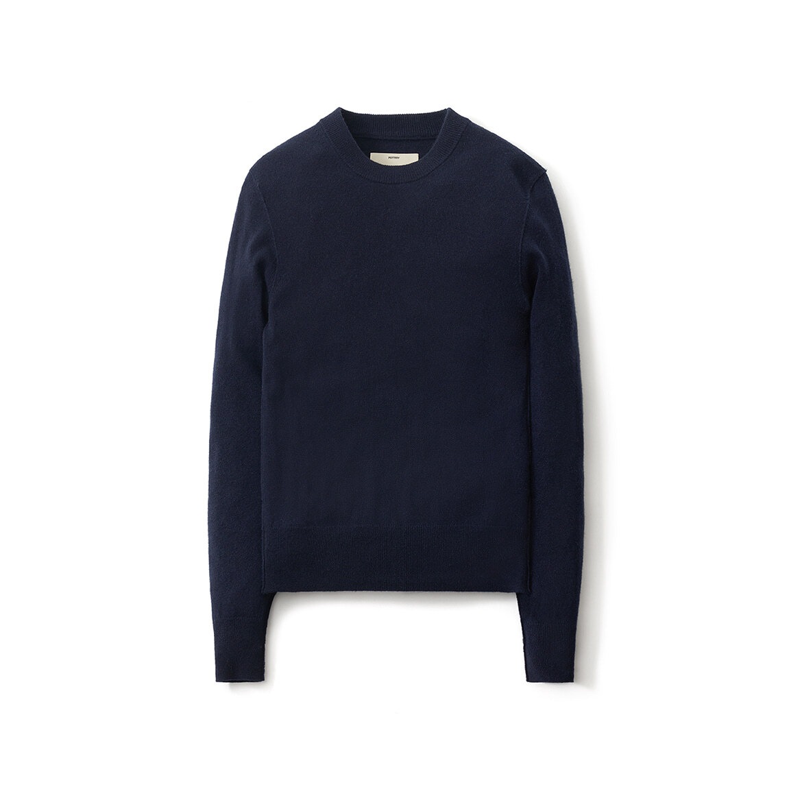 新品未使用 25AW AON/SWEATER/COTTON サイズM POTTERY】 W COMFORT CREWNECK KNIT : NAVY