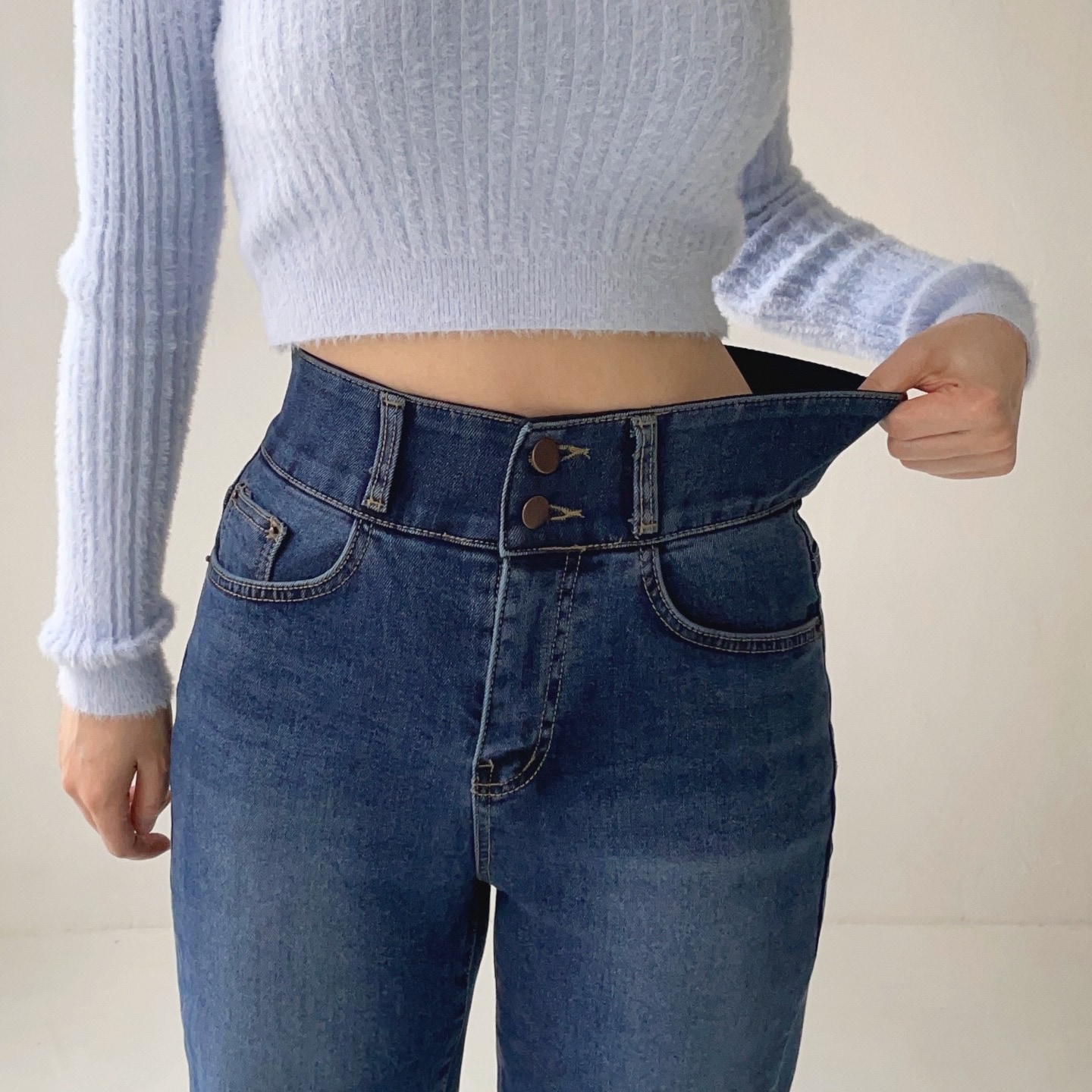 起毛 ツーボタン 統一子 パンツ