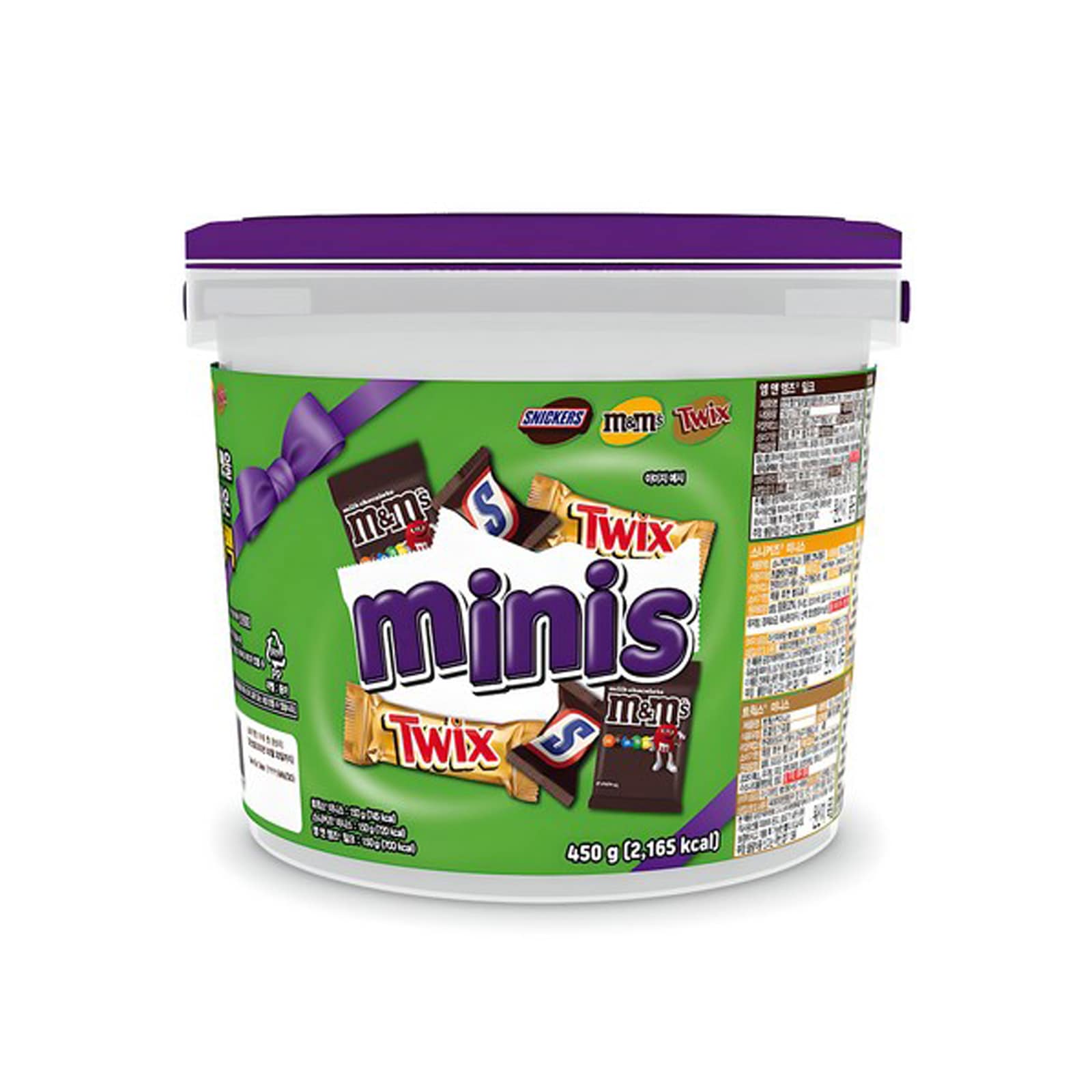 MARS m&ms, SNICKERS, Twix ミニ チョコレート ミックス ギフト バケット 450g X 1個