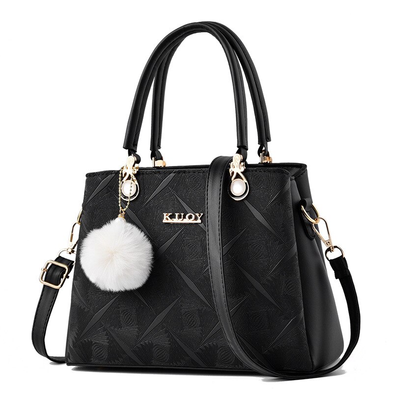 女性のための高級デザイナーハンドバッグ,女性のための大きな丈夫な革のショルダーバッグ,ヘアボール,2
