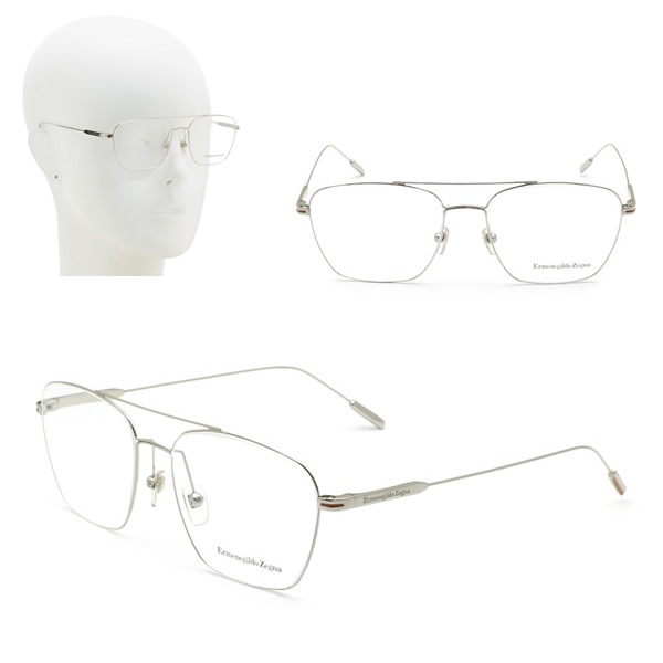 フレームのみ EZ5206/V 016 54 Ermenegildo Zegna メガネ 眼鏡 シルバー ガンメタル