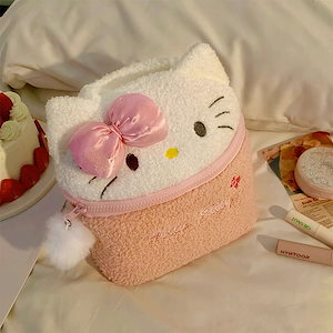 かわいいキティぬいぐるみ化粧品袋女性大容量ポータブル化粧品洗浄収納袋