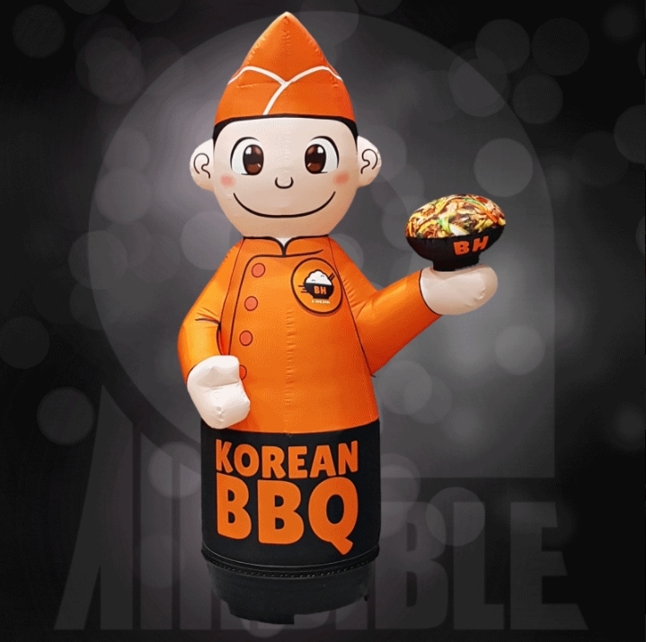 [料理人6] 食堂 エアー看板 立体看板 膨らむ看板 店舗看板 目立つ看板 大型看板