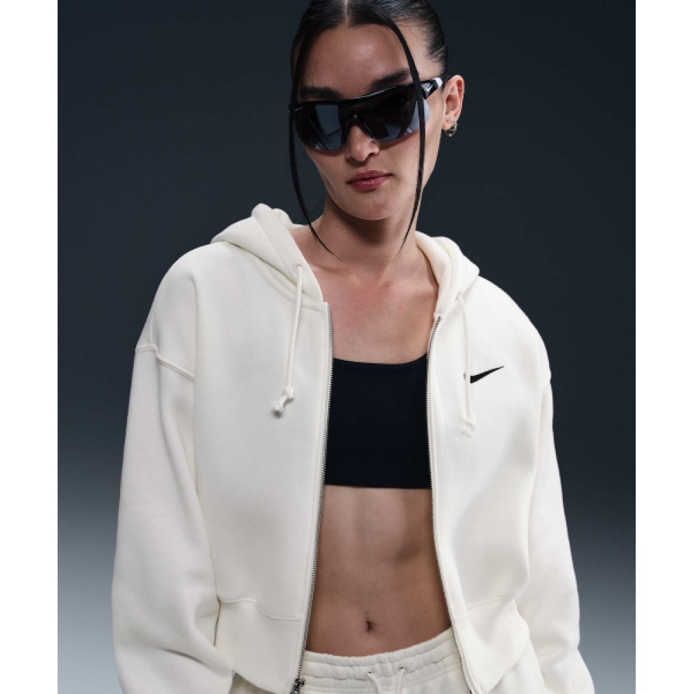 ナイキスポーツウェアフェニックスフリースルーズクロップドフルジップパーカー W-セール:ブラック/ HJ0941-133