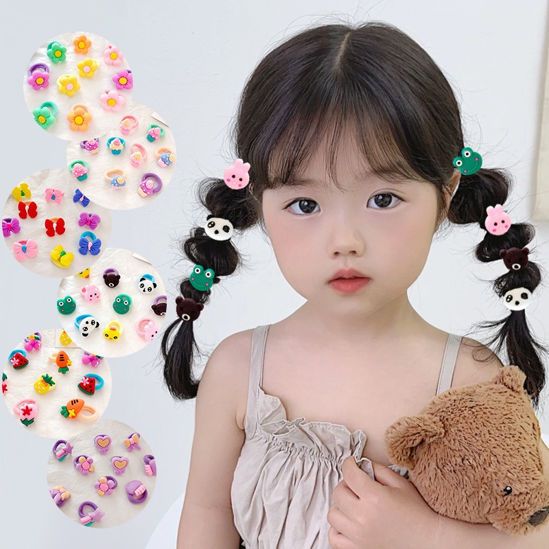 【1点ご購入 で10点プレゼントいたします】子供用カートゥーンヘアバンド おむつ用ゴム 乳児・女の子用ヘアリボン 宝宝用ヘアタイ 弾力のあるヘアバンド