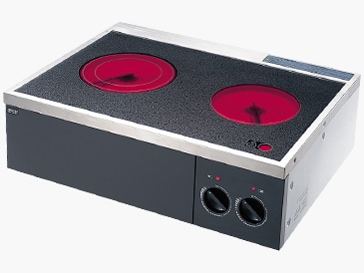 調理器具 サンカコウギョウ SRH-M226AN 据え置き型 ハイラジエントヒーター 2口 単相200V 重さ約8.50kg