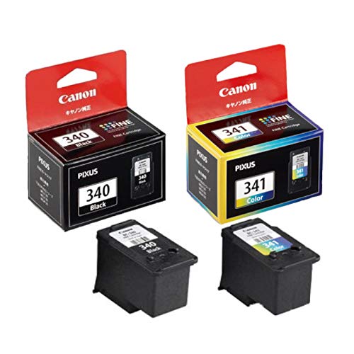 【純正品】CANON FINEカートリッジ BC-340(ブラック) BC-341(3色カラー)セット 5,021円