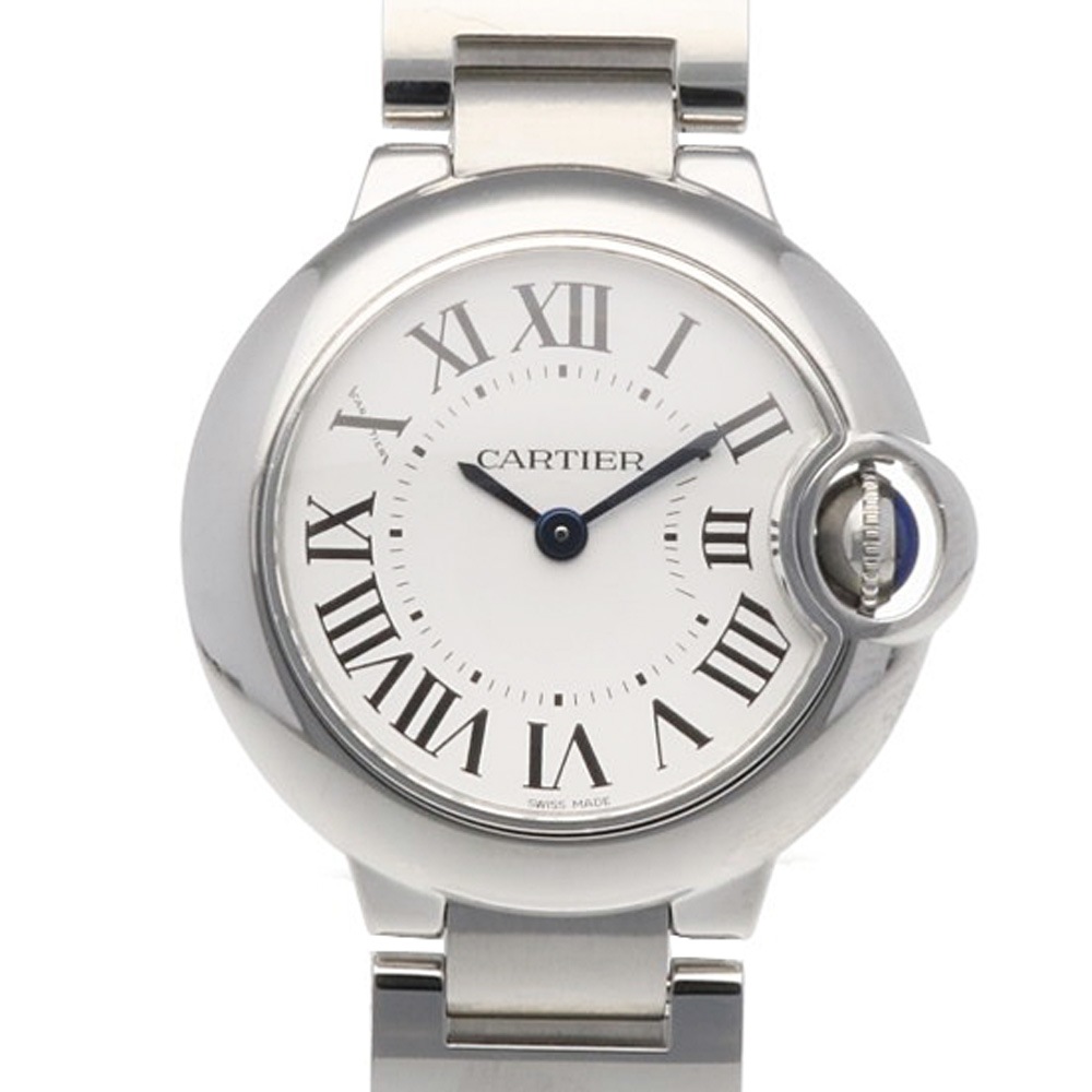 カルティエ バロンブルー 腕時計 ステンレススチール 3009 クオーツ 1年保証 CARTIER 中古