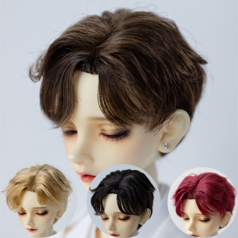 BJDドールウィッグ 手入れ ショート パーマ SD/小顔SD/MSDサイズ人形用ウィッグ