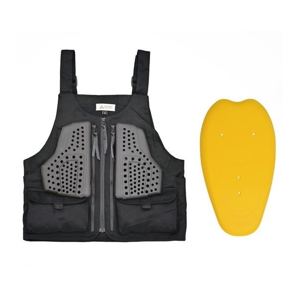 D37036 ベスト プロテクター(胸部/背中)付属 アウトドアベスト ブラック Lサイズバイクウェア・プロテクター