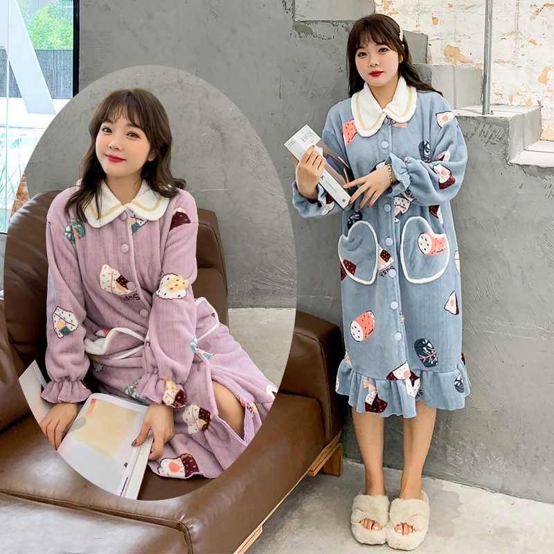 5L 4L マタニティ パジャマ 大きいサイズ レディース ルームウェア セットアップ 韓国 秋冬 部屋着 寝間着 春夏秋冬 かわいい冬フランネル女史パジャマを厚くして保温大太った人家居服kw037