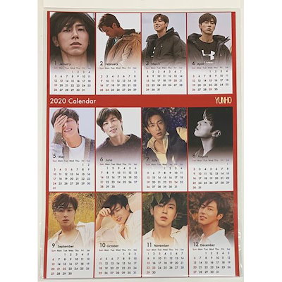 TVXQ 東方神起 ユノ ユンホ  カレンダー シール  A4 ス...のサムネイル